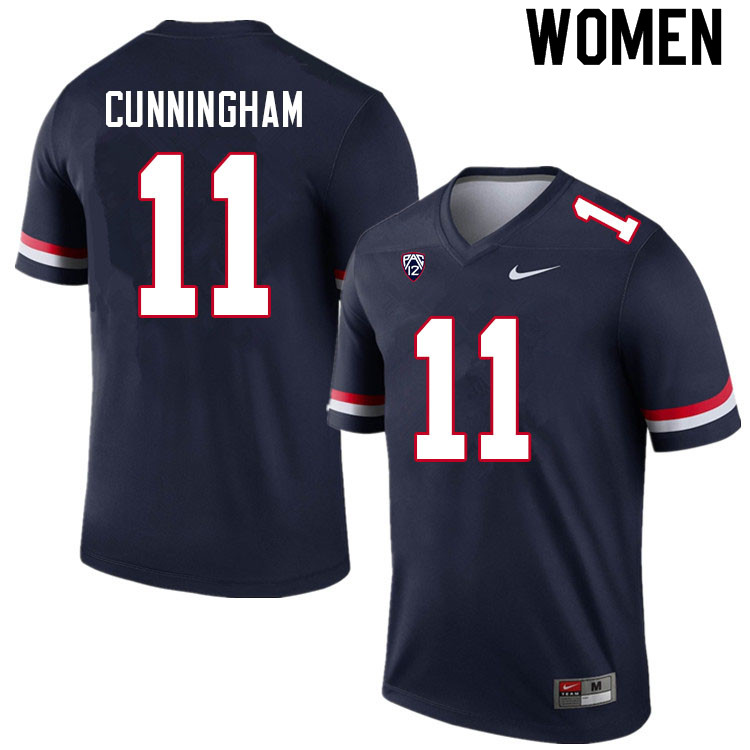 Women #11 Tayvian Cunningham Arizona Wildcats College Football Jerseys Sale-Navy